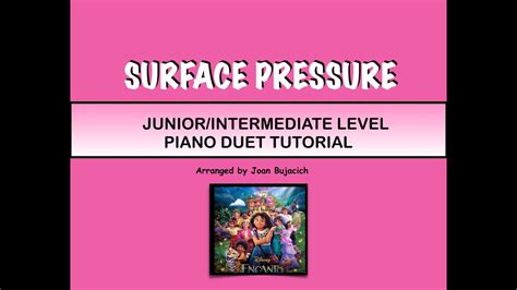 How To Play Surface Pressure Piano Duet 4 Hands Tutorial Jr Int