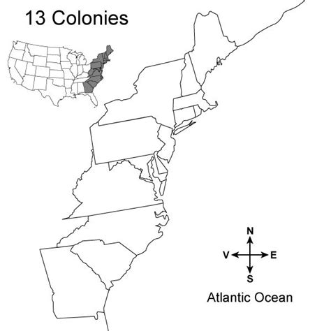 13 Colonies Map - Fotolip