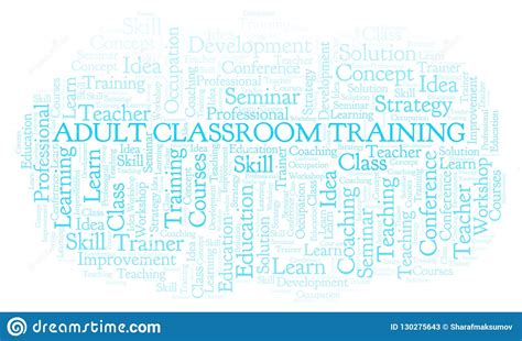 Adult Classroom Training Word Cloud Stock Illustration Illustration