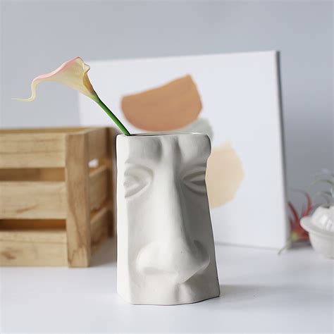 Facial Vase Abstract Human Face Vase Nordic Ceramic Vase Etsy