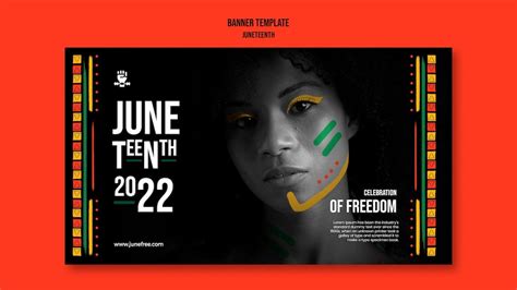 Free PSD | Juneteenth banner design template