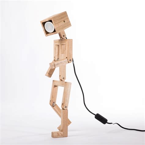 Jaffu lampe bonhomme design articulée en bois luminaires par