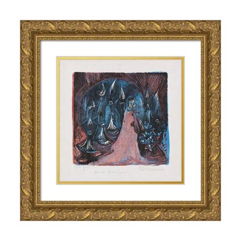 Ernst Ludwig Kirchner X Gold Ornate Wood Frame And Double Matted