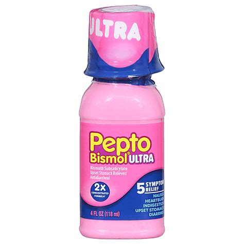 Pepto Bismol Upset Stomach Reliever Antidiarrheal Ultra Fl Oz Shop