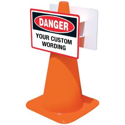 Custom Deluxe Traffic Cone Signs, Custom Traffic Signs | Emedco