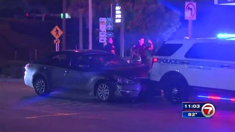 1 Hospitalized After Driver Rear Ends Miami Police Cruiser In Nw Miami