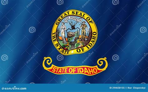 Idaho Flag Idaho State Flag Waving Flag Of Idaho Footage Video Waving