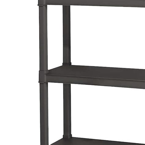 Sterilite 4 Shelf Utility Storage Cabinet Putty Black Wood | www ...