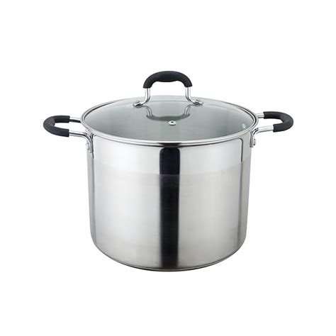 Deep Stainless Steel Stock Pot With Insulated Handles Cm Amazon Co