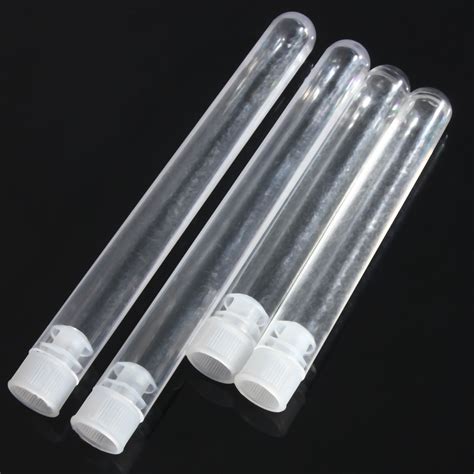 10pcs Plastique Tubes à Essai éprouvette Contenant Laboratoire