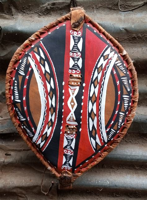 African Leather Shield Maasai Warrior Shield Handcrafted Shield Etsy