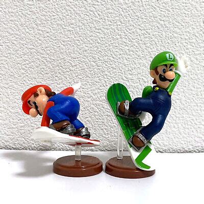 Super Mario Sport Mario Luigi Snowboard Choco Egg Figure Anime Nintendo