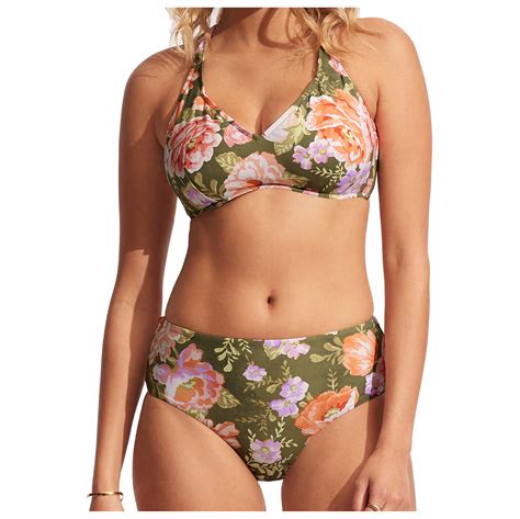 Seafolly Paradise Garden Wide Side Retro Bikini Bottom Damen