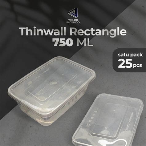 Jual Kotak Makan Plastik Thinwall Food Container Persegi Panjang