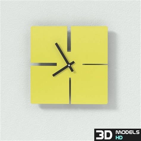 Lines Clock 3d Model