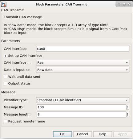 Can Bus Communication On Nvidia Jetson Tx In Simulink