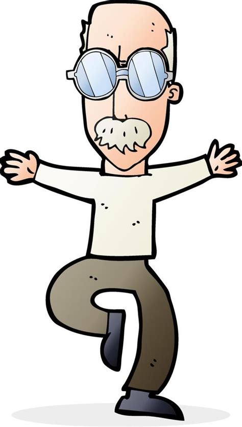 cartoon old man wearing big glasses 12283083 Vector Art at Vecteezy