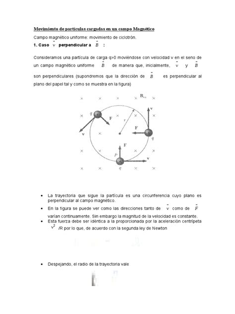 Movimiento De Partículas Cargadas En Un Campo Magnético Magnetic