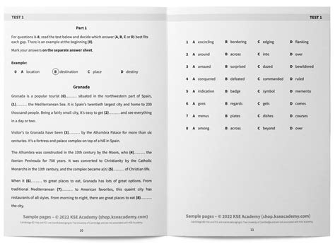 FCE Use Of English Part 1 Multiple Choice KSE Academy