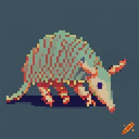 Vintage Pixel Art Of An Armadillo On Craiyon