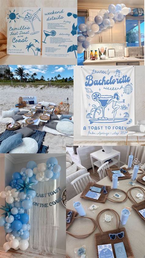 Last Toast On The Coast In Bachelorette Decorations Bridal