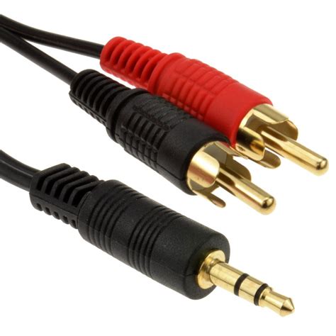 Pure HQ OFC 3 5mm Stereo Jack To 2 RCA Phono Plugs Cable Gold 5m