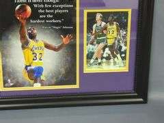 Earvin Magic Johnson Autographed Los Angeles Lakers Commemorative