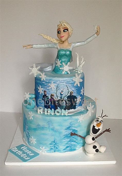 Frozen Theme Cake Decorated Cake By Onebitesweet Cakesdecor