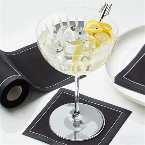 Black Cotton Cocktail Napkins 50 Units