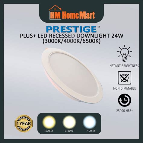 Prestige Plus Led Round Recessed Downlight W W W K K