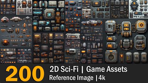 Artstation 2d Sci Fi Game Assets Reference Images 4k Artworks