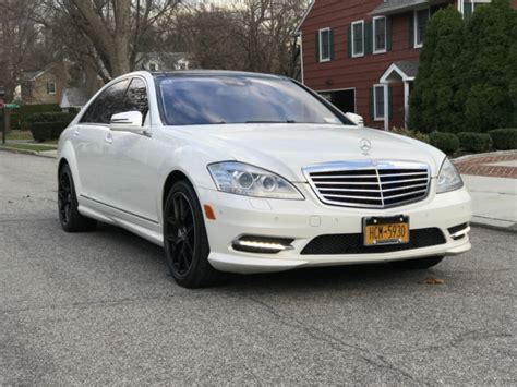 2010 Mercedes Benz S550 4matic Panoramic Roof Upgraded Wheels Amg White On Black Wddng8gb3aa322849