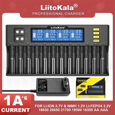 LiitoKala Cargador De Bater A Lii S12 21700 De 9V Dispositivo Con