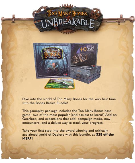 Too Many Bones Unbreakable By Chip Theory Games Bones Basics Bundle