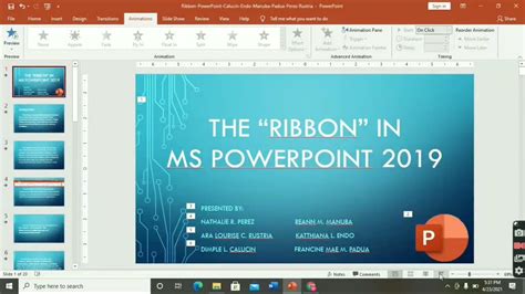 The Ribbon In MS PowerPoint 2019 YouTube