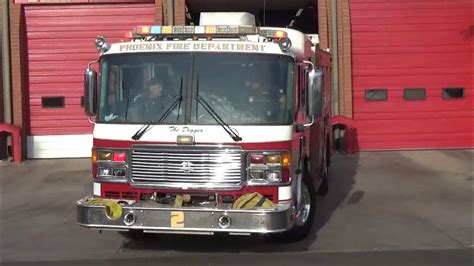 Phoenix Fire Dept Engine 2 Responding YouTube