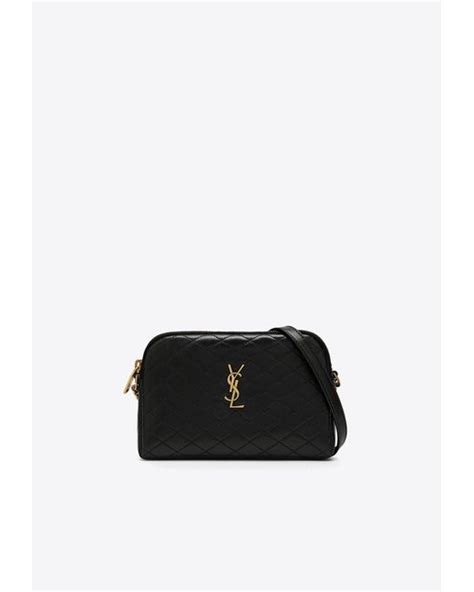 Saint Laurent Gaby Quilted Leather Crossbody Bag In Black Lyst