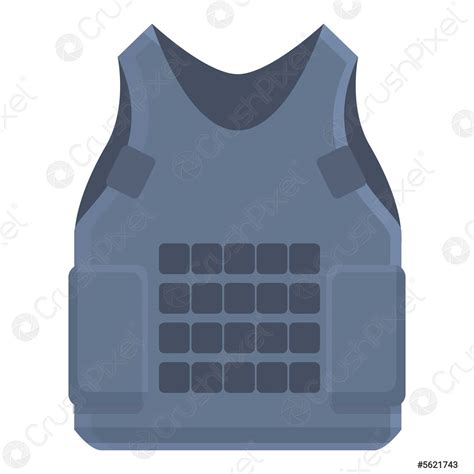 Proof Vest Icon Cartoon Vector Swat Bulletproof Stock Vector