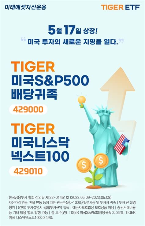 미래에셋자산운용 미국 투자 TIGER ETF 2종 신규 상장 이벤트