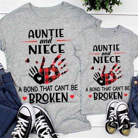 Auntie And Niece Cant Be Broken Matching Shirt Luvint