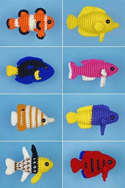 Pdf Tropical Fish Sets Eight Amigurumi Fish Crochet Patterns