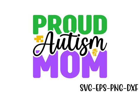 Proud Autism Mom Svg Design Graphic By Art King · Creative Fabrica