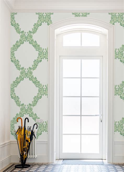 Jade Wreath Peel And Stick Wallpaper Hume Internationale