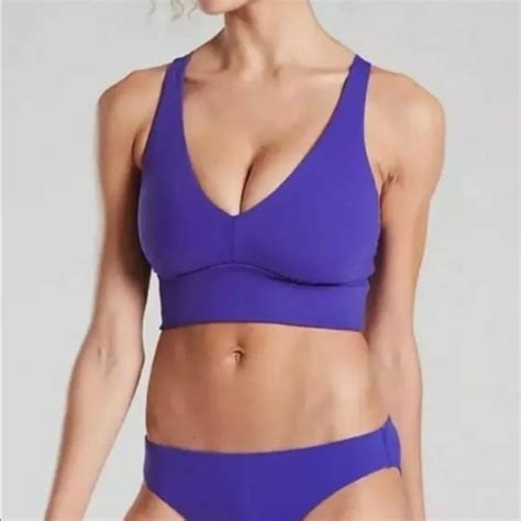 Athleta Swim Athleta Longline Plunge Bikini Small Ddd New Poshmark