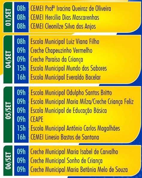 Educação divulga calendário programação para Desfile Civico