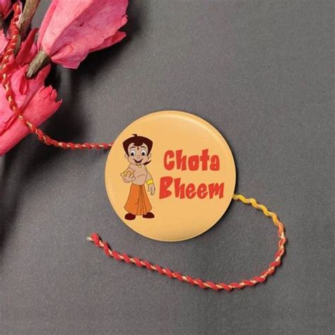 Chota Bheem Metal Rakhi With Fridge Magnet Stone Rakhi Fancy Rakhi