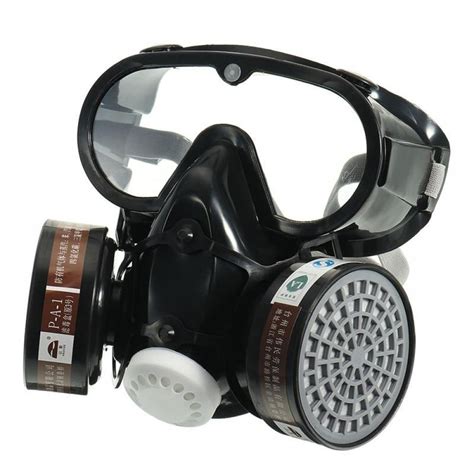 Respirator Gas Mask Chemical Anti Dust Filter Military Eye Goggle Set