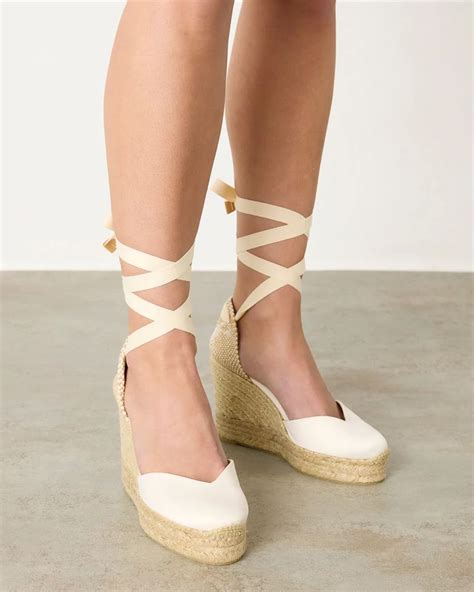 Casta Er Espadrilles Wedge Espadrilles Chiara Ecru Woman Castaner