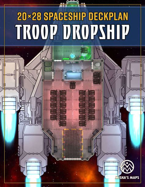 Orca ODS 21 Dropship Sci Fi Deckplan Miska S Maps Miska S Sci Fi