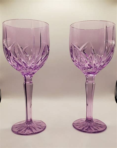 Waterford Crystal Purple Water Goblets Set Of 2 Etsy Canada In 2024 Waterford Crystal Water